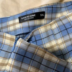 plus plaid high rise pleated skirt